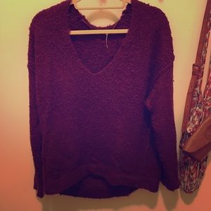 Maroon free people sweater